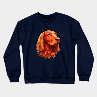 Irish Setter Pet Portrait Cut Out Crewneck Sweatshirt